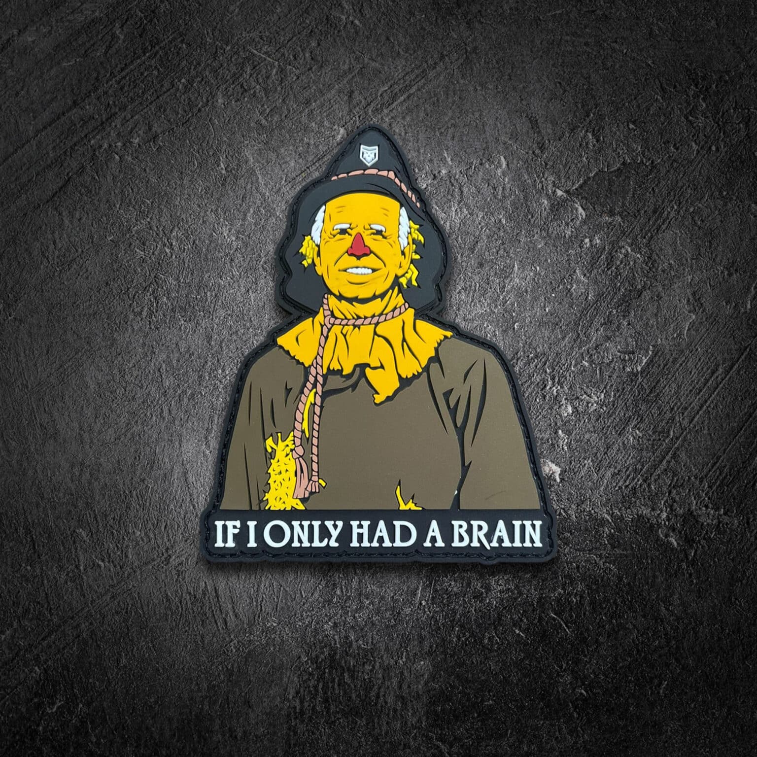 Biden if i only had a brain wizard of oz mashup pvc morale patch