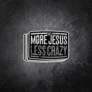 More Jesus Less Crazy Vinyl Decal