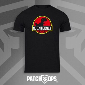 No Internet Dinosaur T Shirt